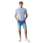 LTB Çizgili Erkek T-hirt, KARIŞIK_885-BLUE WHITE TRIPE, S, Çizgili T-shirt
