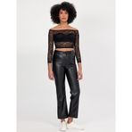 LTB Deri Görünümlü Siyah Pantolon, LTB, SİYAH_200-BLACK, M, Deri Görünümlü Siyah Pantolon, 11244201525018