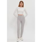 Ltb DORES FEATHER GREY WASH KADIN KOT PANTOLON