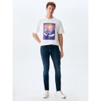 LTB Erkek Joshua Dar Paça Düşük Bel Jean Pantolon - Mavi