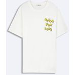 LTB FEDERA Erkek Kısa Kollu Sıfır Yaka Sloganlı T-shirt 1225842956089 - Ekru