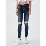 LTB Kadın Lonıa Frınge Mıd Rıse Super Skınny Pantolon - Lacivert - 30