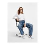 Ltb Uzun Kollu Kayık Yaka Crop Beyaz Sweatshırt