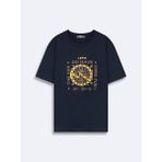 LTB YANESE Erkek Basic Baskılı Sıfır Yaka T-shirt 1225842726089 - Lacivert - M