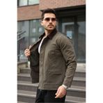 LTC Jeans Erkek Haki Garni Yaka Spor Canvas Mont