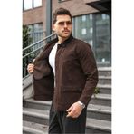 LTC Jeans Erkek Kahve Garni Yaka Spor Canvas Mont