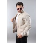LTC Jeans Erkek Regular Fit Bej Spor Model Fermuarlı Kot Ceket
