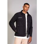 LTC Jeans Erkek Siyah (İÇİ KAPİTONE ELYAFLI) Rahat Kesim Krinkıl Şişme Ceket
