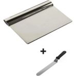 LTG Nova 2li Set Hamur Şekillendirici Eğik Pasta Spatulası +Metal Hamur Kazıyıcı Spatula - 0 - 19 lt - 000-Siyah