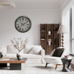 LTG Nova Atlas Silver 40 cm Metal Duvar Saati