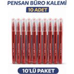 LTG Nova Pensan Büro 2270 Kırmızı Tükenmez Kalem 1.0 mm Medium Yerli Üretim 10 Adet - Ölçü - Tipi