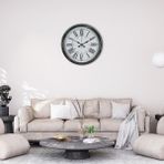 LTG Nova Silver Elegance 40 cm Krom Metal Duvar Saati