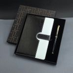 LTG Nova Siyah Beyaz Tarihsiz Ajanda Defter Kalem Seti