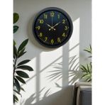 LTG Nova Siyah Standart 40 cm Metal Dekoratif Duvar Saati