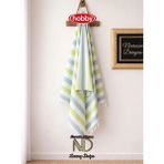 LTG Nova Stripe Yeşil Plaj Havlusu 70X140