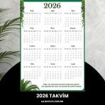 LTG Nova Takvim 2026 A4 300 gr Dijital Baskı Yeşil Yaprak