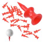 Ltsbaed Golf çayı, kırmızı, uzun ömürlü golf çayı, plastik, 31 mm, plastik, birinci sınıf golf çay çayları, golf çayı, adım aşağı golf aksesuarı, profesyonel golf sporları, tek boy, 100 adet