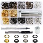 Luabue 203 parçalı kalem kutusu, metal halkalı, gromet ve halkalı, 8 mm, metal halkalar, kıyafet, çanta, deri, yelken bezi, ayakkabı, el işi için onarım aleti, 4 renk