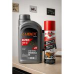 Lubex Rapidus 10W40 Sentetik Motosiklet Motor Yağı 1Lt -Hızlı Cila 300 Ml