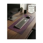 LUBIKO STUDIO Mor Deri Masa Pedi, Büyük Mouse Pad, Mause Pad, Ofis ve Ev İçin Masa Altlığı - Şilte