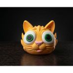 Lubiko Studio Sevimli Şaşkın Kedi Tasarımlı Çok Amaçlı Kalemlik, Makyaj Fırçalığı ve Masa Üstü Organizer (9X8CM) - Turuncu
