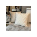 lubimi home Krem Rengi Zig Zag Desen Nakışlı Punch Kırlent