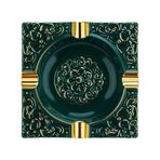 Lubinski Kabartma Motif Porselen Puro Küllüğü Yeşil/Gold 4lü LB-841