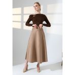 Lubiti Süet Etek Uzun Çan/mevlana Model - Bej