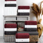 Lubow Love Beyaz Pudra Nakışlı 70X140 6Lı Havlu Seti