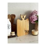 Luca Mia Bambu Geyik Temalı Sunum Tabağı 20x30 cm – Doğal Bambu Servis ve Sunum Tahtası, Dekoratif Kahvaltı