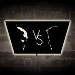 LUCARTE Batman VS Superman Led Işıklı Tablo Ahşap Duvar Dekorasyonu