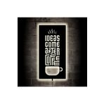 LUCARTE COFFEE V2 LED IŞIKLI TABLO AHŞAP DUVAR DEKORU