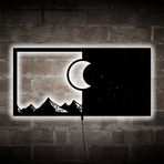 Lucarte Day N Night Led Işıklı Tablo Ahşap Duvar Dekoru