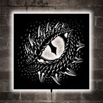 Lucarte Dragon Eye Led Işıklı Tablo Ahşap Duvar Dekoru