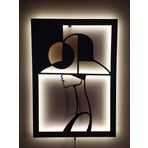 Lucarte Fashion Led Işıklı Tablo Ahşap Duvar Dekoru