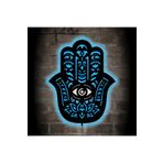 LUCARTE HAMSA LED IŞIKLI TABLO AHŞAP DUVAR DEKORU