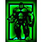LUCARTE Hulk Led Işıklı Tablo Ahşap Duvar Dekoru