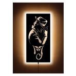 LUCARTE MICHAEL JACKSON V3 LED IŞIKLI TABLO AHŞAP DUVAR DEKORU