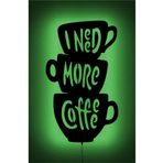 LUCARTE MORE COFFEE LED IŞIKLI TABLO AHŞAP DUVAR DEKORU
