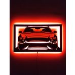 LUCARTE Mustang V3 Led Işıklı Tablo Ahşap Duvar Dekorasyonu