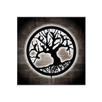 LUCARTE PRAY TREE LED IŞIKLI TABLO AHŞAP DUVAR DEKORU