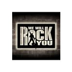LUCARTE ROCK YOU LED IŞIKLI TABLO AHŞAP DUVAR DEKORU