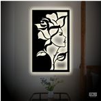 Lucarte Roses V2 Led Işıklı Tablo Ahşap Duvar Dekoru