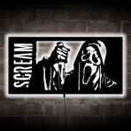 Lucarte Scream Led Işıklı Tablo Ahşap Duvar Dekoru