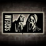 Lucarte Scream Led Işıklı Tablo Ahşap Duvar Dekoru