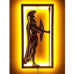 Lucarte Spartalı Led Işıklı Tablo Ahşap Duvar Dekoru