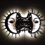 Lucarte SunMoon Led Işıklı Tablo Ahşap Duvar Dekoru