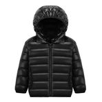 LucaSng 1001-CFFZ-154 Siyah Renk Tüylü ve Dolgulu Su Geçirmez Unisex Çocuk Mont