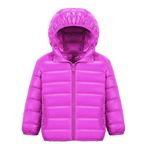 LucaSng 1001-CFFZ-202 Pembe Renk Tüylü ve Dolgulu Su Geçirmez Unisex Çocuk Mont