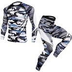 LucaSng Erkekler spor takım elbise uzun kollu T-Shirt pantolon sıkıştırma koşu Yoga atletik seti erkekler vücut geliştirme spor salonu Fitness eşofman egzersiz eğitim eşofman, 1, M
